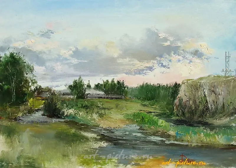 Речка Дарья масло,холст