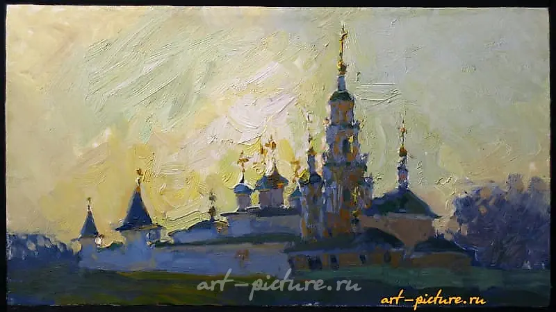 Новоспасский монастырь. Москва. Холст, масло.