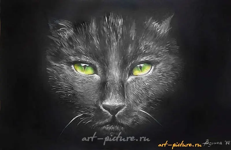 The translation of the text "Коть" акриль, акварельная бумага is "Cat" acrylic, watercolor paper.