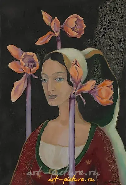 The translation of the text is: "Soul Oil, enamel, canvas."