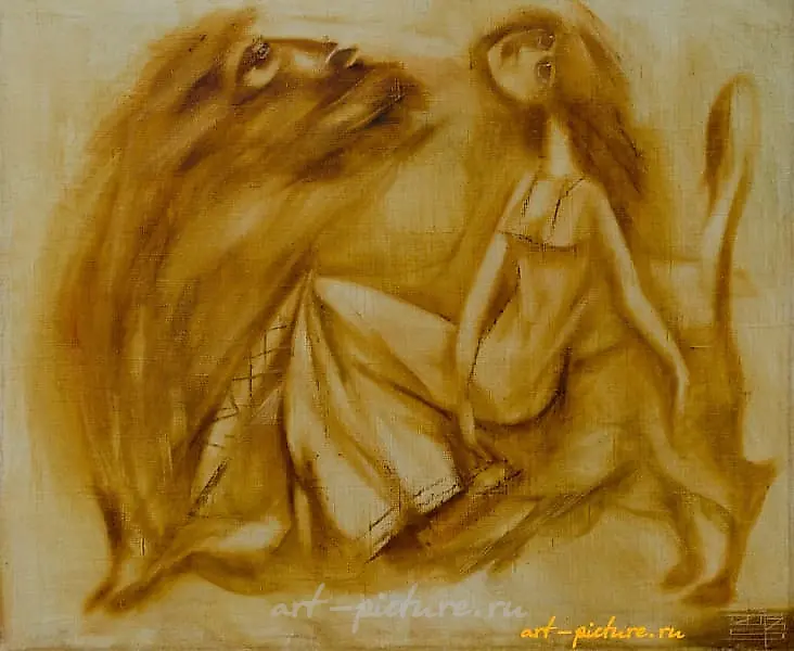 尼菲尔提油画，画布