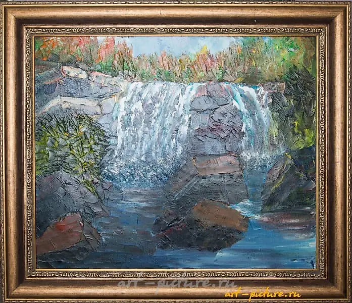 Осенний лес масло, холст, мастихин 