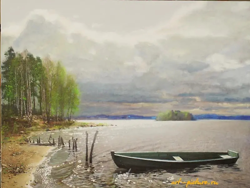 新鲜的风。画布，油画