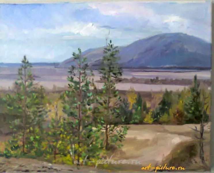 "Царевщина "-Волжский пейзаж холст ,масло 
