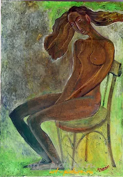 The translation of "Meditation xolst maslo" from Russian to English is "Meditation oil canvas."