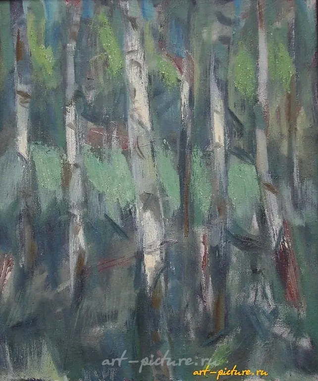 Березы. Холст, масло. 47 х 38 см