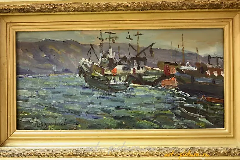 В порту картон, масло 