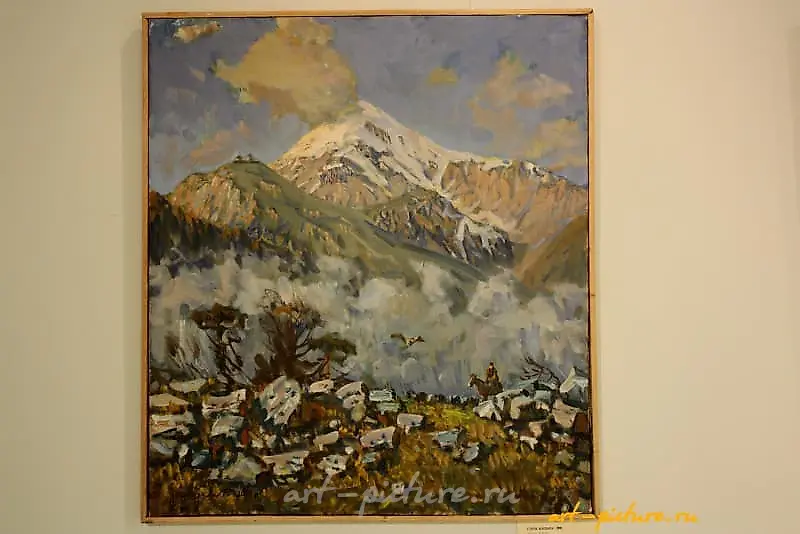 Гора Казбек холст,, масло 