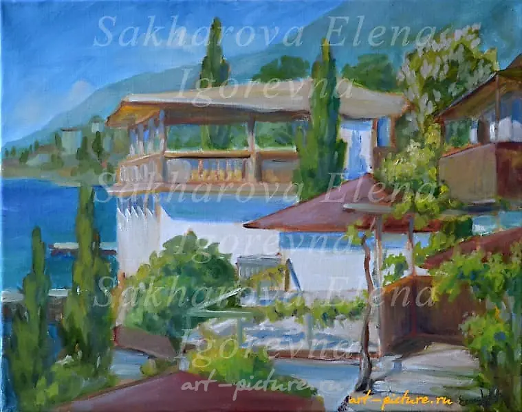 Домики Гурзуфа холст, масло 