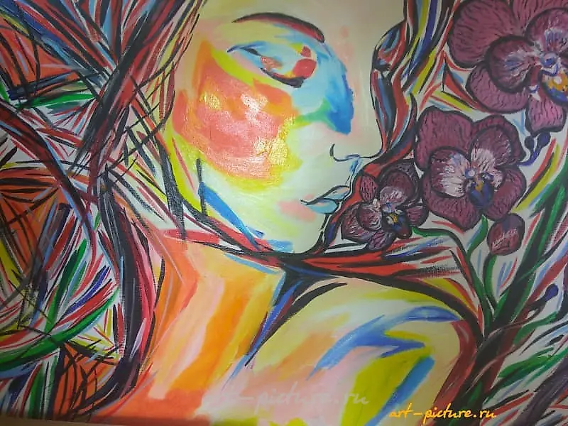 女性 梦想 油画，画布