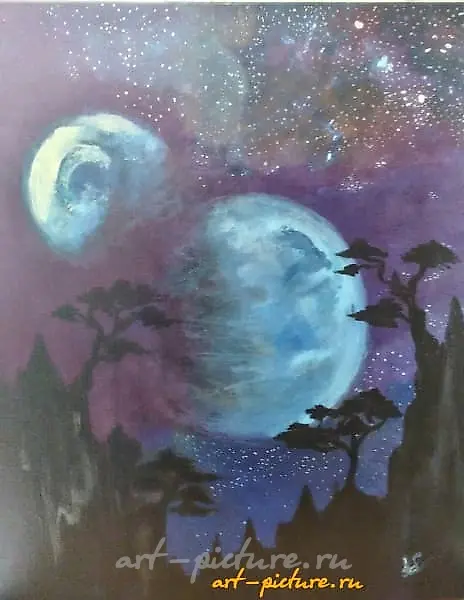 蓝色星球 画布底座，上面是丙烯和搪瓷