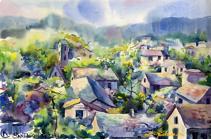 SANTIAGO DE CHILE AQUARELLE, PAPER 