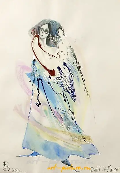 SPIRIT OF MUSE бумага, тушь, акрил (paper, ink, acrylic paints), 