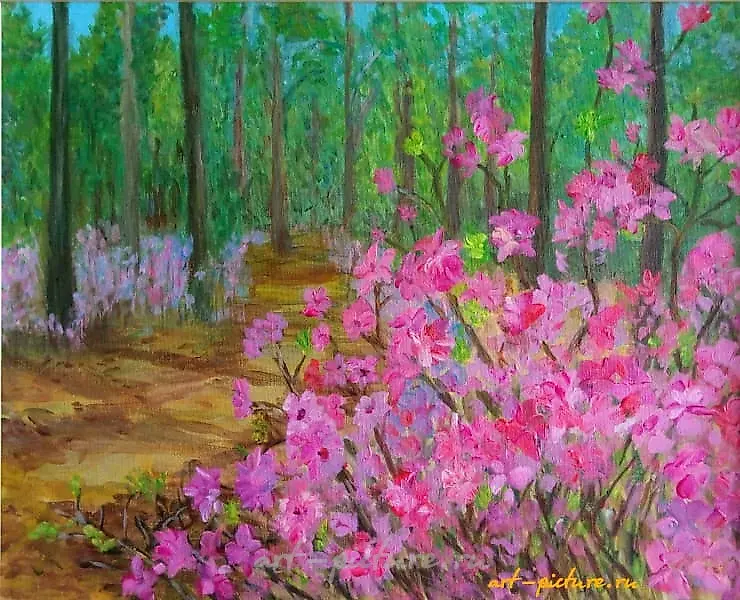 Багульник Холст, акрил 