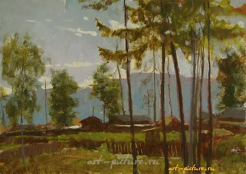 Жаркий вечер оргалит, масло