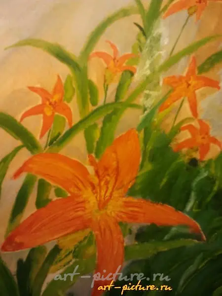 "Lily Paper, oil"