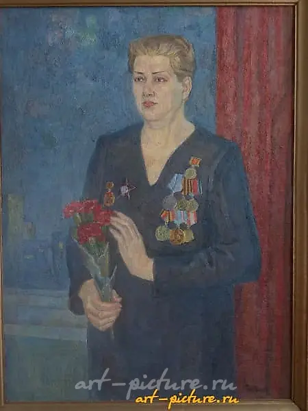 Санинструктор Иванова Л.А Холст, масло