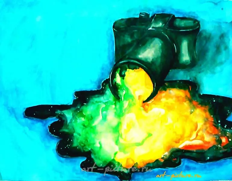 The phrase "Выброс в массы Ватман акварель" translates to "Release to the masses: watercolour on paper" in English.