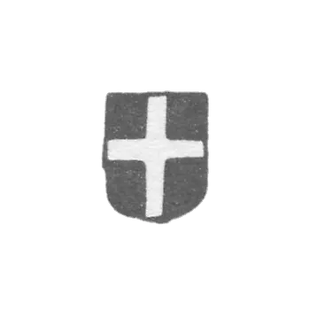 The urban hallmark of Tallinn 1714-1753 AD. "Cross"