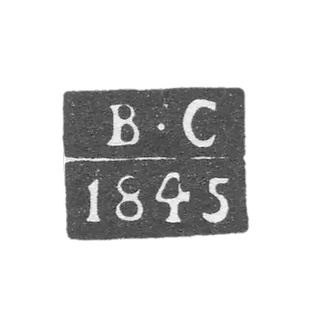 弗洛格达-西蒙诺夫的试管大师的克莱莫 - 1842-1845的“B-C”号首字母