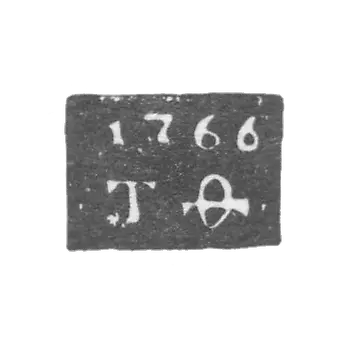 Claymo of an unknown Novgorod probe, TF initials 1764-1774.