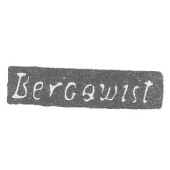 The stigma of the master Bergkvist Niels - Leningrad - initials "Bergqvist"