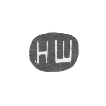 Claymo of unknown master Riga, initials of NS, 1895-1903.