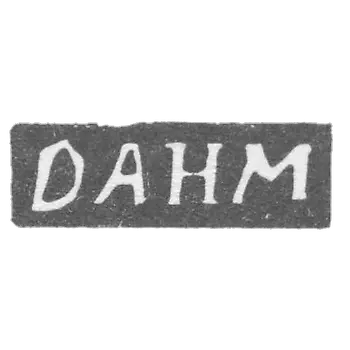 大师印记达姆·维尔诺的字母缩写为“DANM”，1791-1808年。