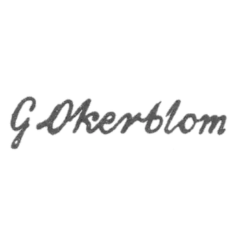 奥克布隆古斯塔夫·马格努斯的印章 - 列宁格勒 - 缩写为“G Okerblom”