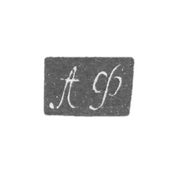 Claymo of an unknown master of Moscow - initials of AF - 1850-1862.