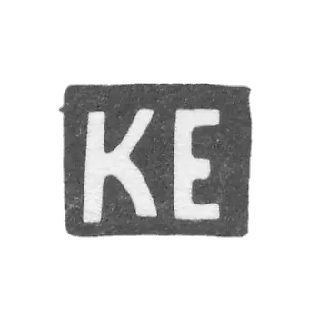 Claymo, unknown master Kalinin (Trust) - initials of "KE" - 1867.