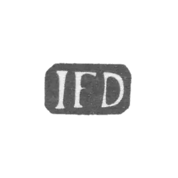 Claymo Master Dors Johann Friedrich - Riga - initials of IFD