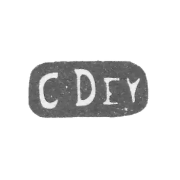 D. Christopher's Claymo, Riga, CDev initials 1729-1748.
