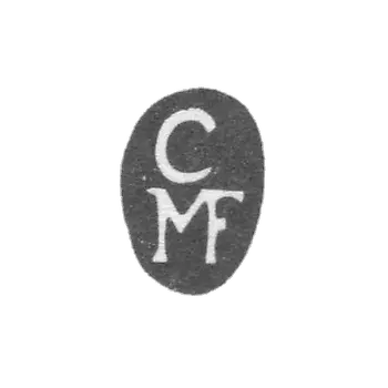 曼斯菲尔德大师克里斯托弗一世的污名 - 塔林 - 缩写“ CMF”  -  1682-1731。