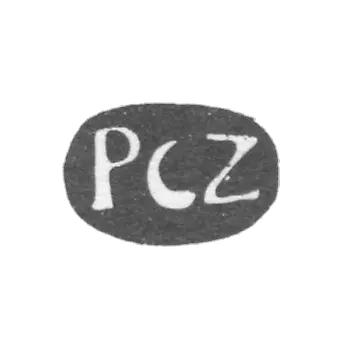 Клеймо неизвестного мастера Москвы - инициалы "PCZ" - 1740-е гг.