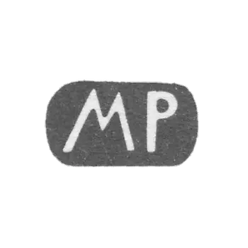 Claymo of unknown master Riga, initials of MP, 1880-1887.