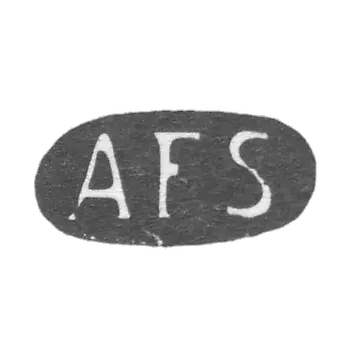 Claymo of an unknown master Riga - AFS initials - 1880.