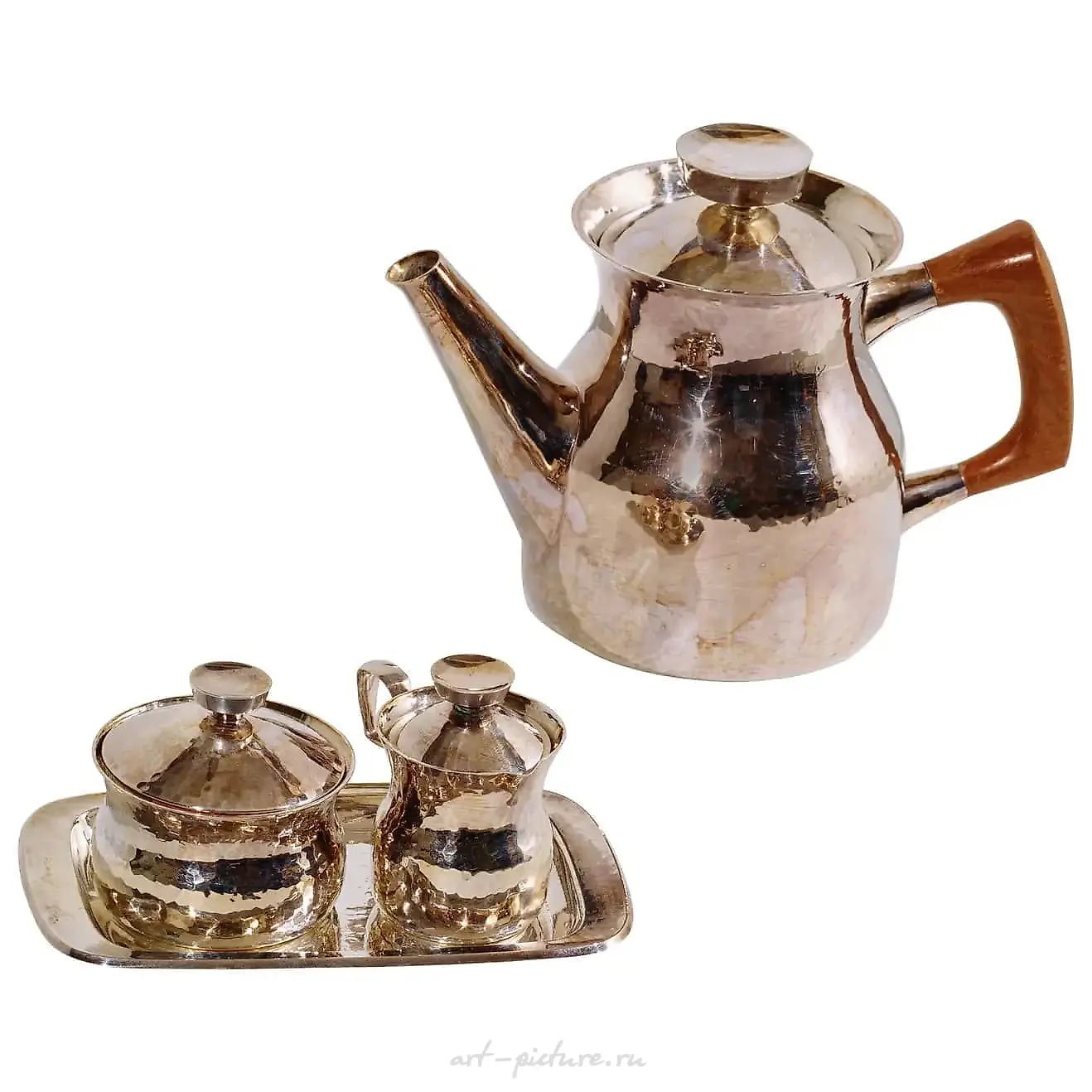 Silver tea/coffee set, 4 pieces Erik Löfman — photo 5