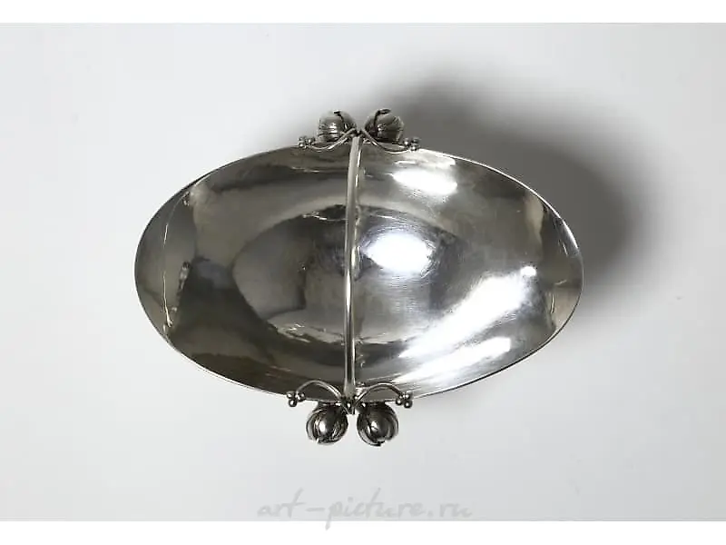 Серебряная вазочка в стиле арт нуво. Дания, г. Копенгаген, Georg Jensen, 1933-1944 гг. — фото 4