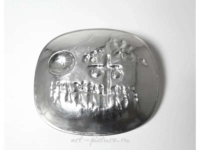 Author's silver vase from a limited edition, with the 107th serial number out of 350 pieces. Designed by Olle Ohlsson, Sweden, 1978. Dimensions: 16.5 x 14.5 cm. Weight - 252 grams of 830 silver. — photo 4