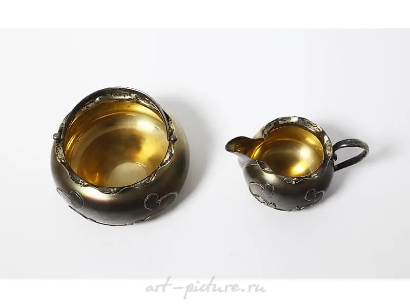 Серебряные сахарница и молочник. Россия, 1899-1908 гг. — фото 5