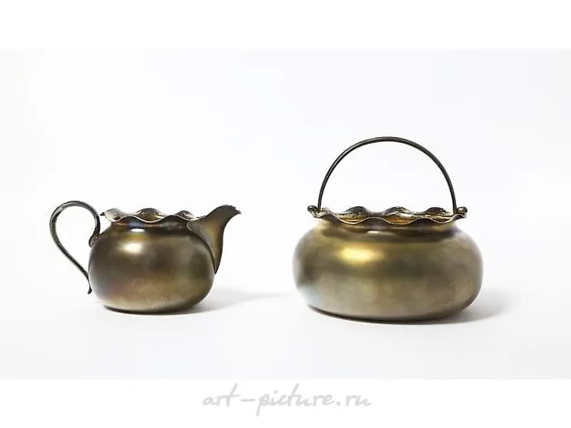Серебряные сахарница и молочник. Россия, 1899-1908 гг. — фото 4