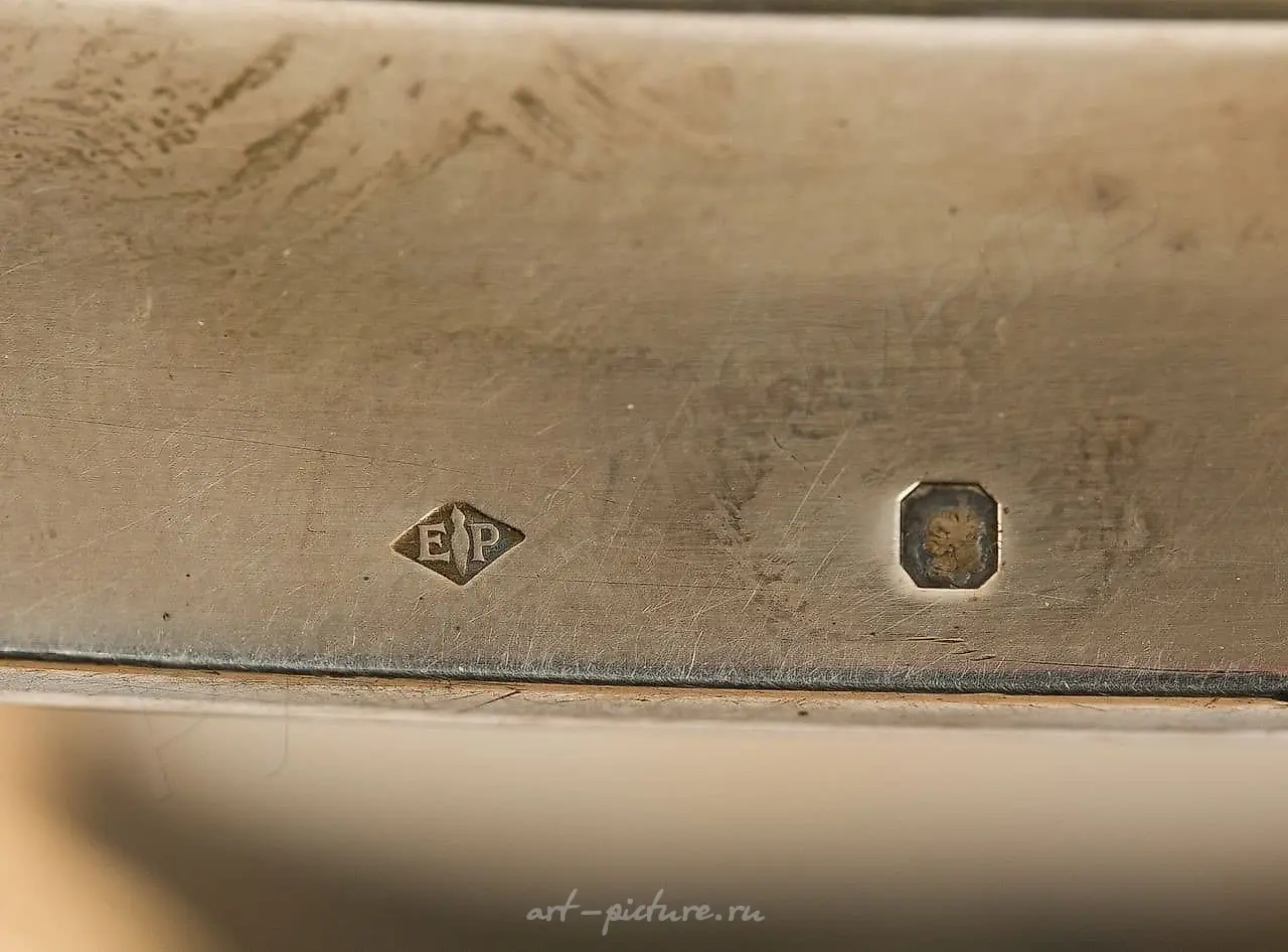 Bouillotte in the Empire style, Puiforcat, France, Paris, 19th century, silver, bone inlays. — photo 4