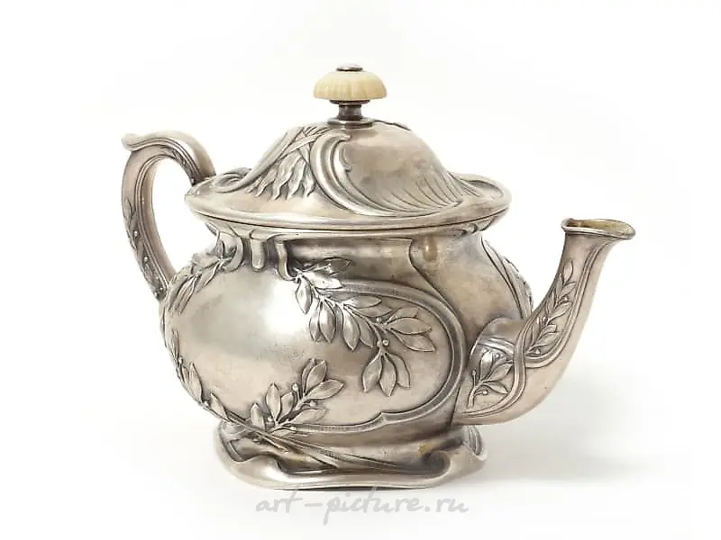 Silver teapot by K. Fabergé, 1908-1926. — photo 6