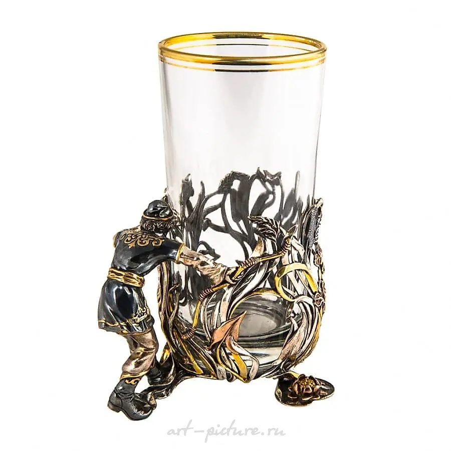 The translation of "Серебряный подстаканник Иван-царевич" into English is "Silver cup holder Ivan Tsarevich." — photo 2