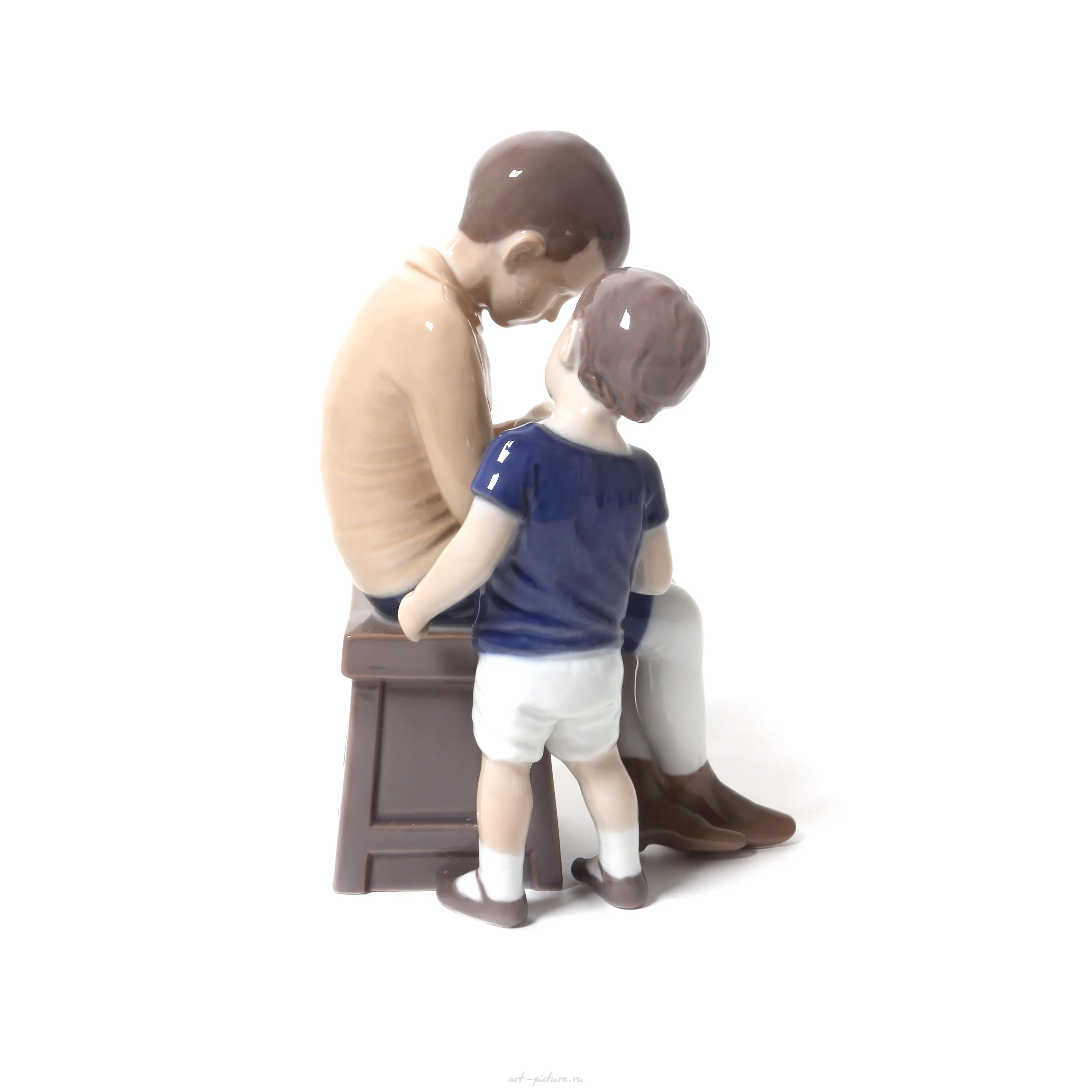 Porcelain figure (statuette) "Tom and Willy (two boys, two brothers). Denmark, Copenhagen, Bing & Grondahl. — photo 5