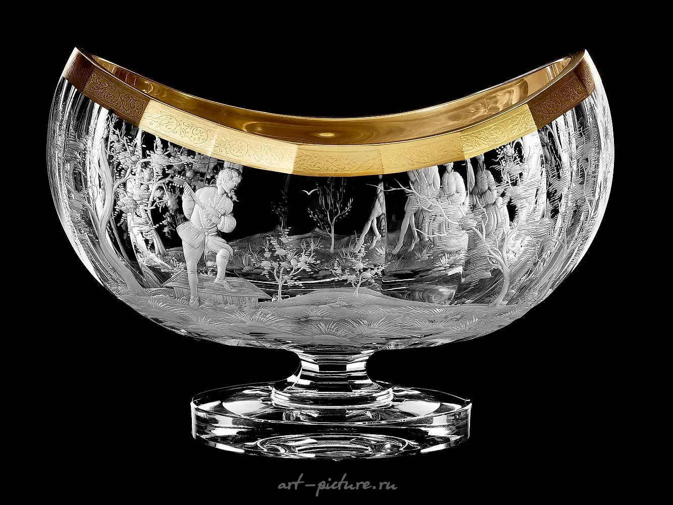 Ваза-чаша овальная "Музыканты" Aida (Аида) Ручная работа. — фото 2