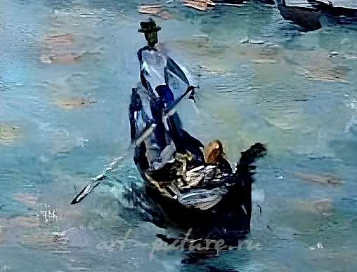 威尼斯。大运河。画布，油画。45 x 55 厘米 — 照片 2