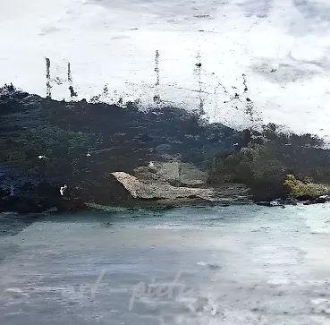 Sweden. Pier. Canvas, oil. 45 x 88 cm. — photo 3