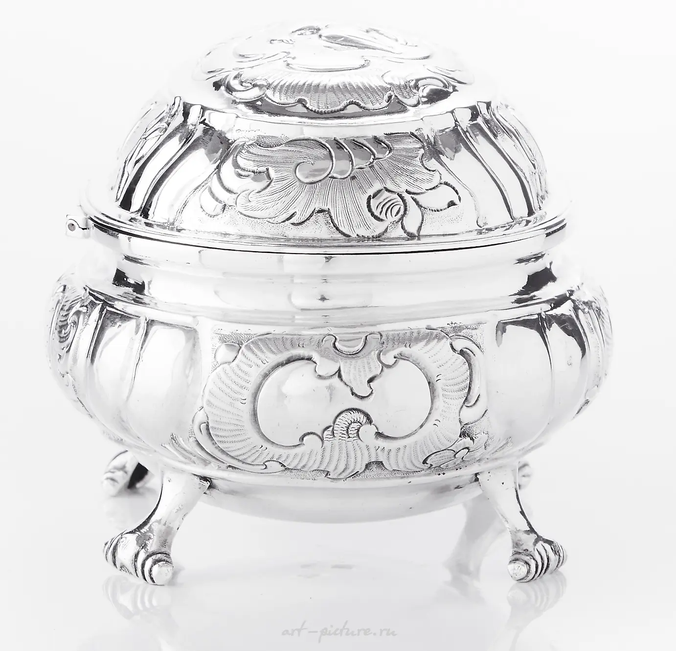 Серебряная сахарница (шкатулка). Россия, 1765 - 1771 гг. — фото 3